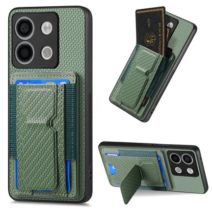 C1-13 For Xiaomi Poco X6 5G / Redmi Note 13 Pro 5G Case Kickstand Card Holder Leather Back Cover