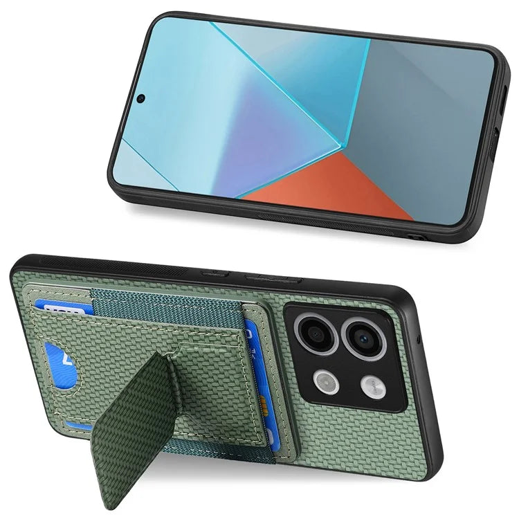 C1-13 For Xiaomi Poco X6 5G / Redmi Note 13 Pro 5G Case Kickstand Card Holder Leather Back Cover