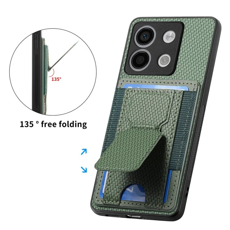 C1-13 For Xiaomi Poco X6 5G / Redmi Note 13 Pro 5G Case Kickstand Card Holder Leather Back Cover