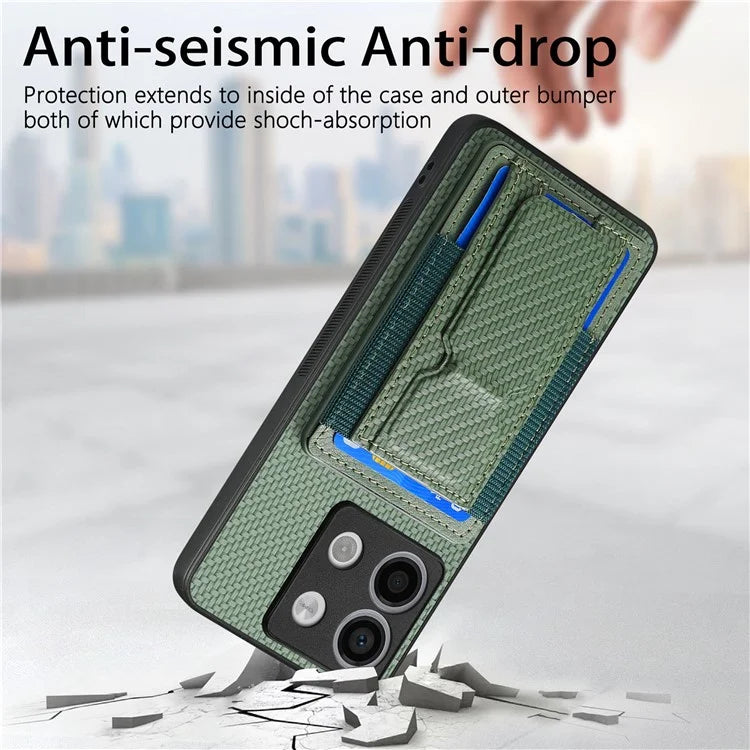 C1-13 For Xiaomi Poco X6 5G / Redmi Note 13 Pro 5G Case Kickstand Card Holder Leather Back Cover