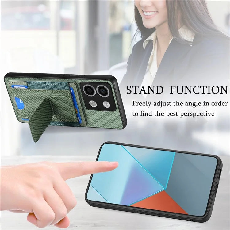 C1-13 For Xiaomi Poco X6 5G / Redmi Note 13 Pro 5G Case Kickstand Card Holder Leather Back Cover