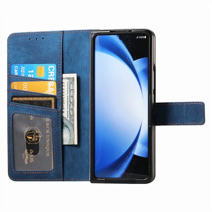For Samsung Galaxy Z Fold6 5G Case Detachable PU+TPU Wallet Phone Cover with Zipper Pouch