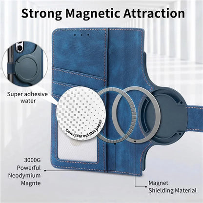 For Samsung Galaxy Z Fold6 5G Case Detachable PU+TPU Wallet Phone Cover with Zipper Pouch