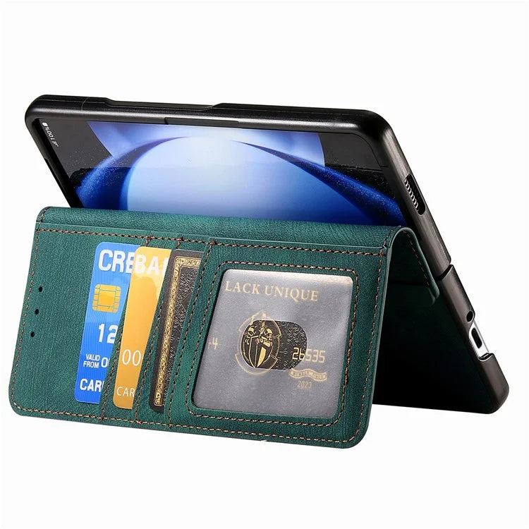 For Samsung Galaxy Z Fold6 5G Case Detachable PU+TPU Wallet Phone Cover with Zipper Pouch