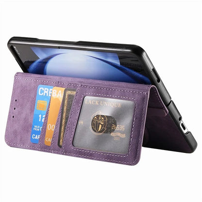 For Samsung Galaxy Z Fold6 5G Case Detachable PU+TPU Wallet Phone Cover with Zipper Pouch
