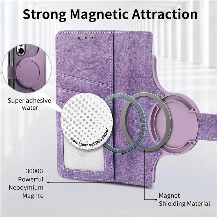 For Samsung Galaxy Z Fold6 5G Case Detachable PU+TPU Wallet Phone Cover with Zipper Pouch