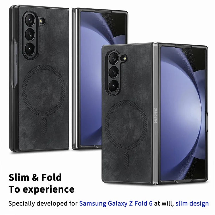 For Samsung Galaxy Z Fold6 5G Magnetic Case Detachable PU+TPU Phone Cover