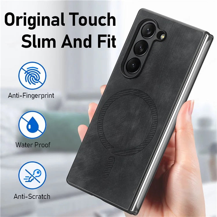 For Samsung Galaxy Z Fold6 5G Magnetic Case Detachable PU+TPU Phone Cover