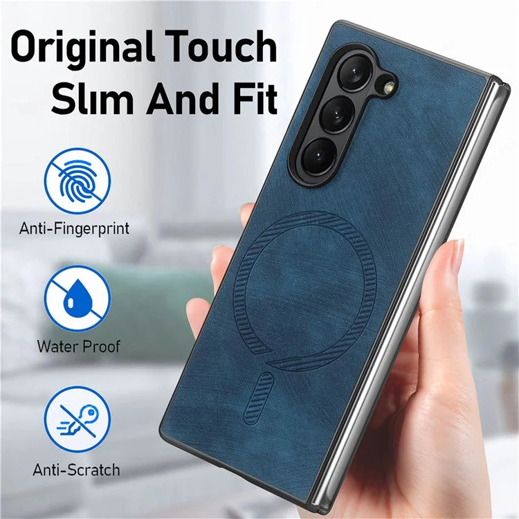 For Samsung Galaxy Z Fold6 5G Magnetic Case Detachable PU+TPU Phone Cover