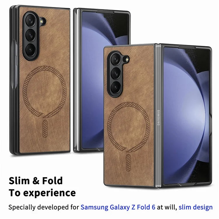 For Samsung Galaxy Z Fold6 5G Magnetic Case Detachable PU+TPU Phone Cover