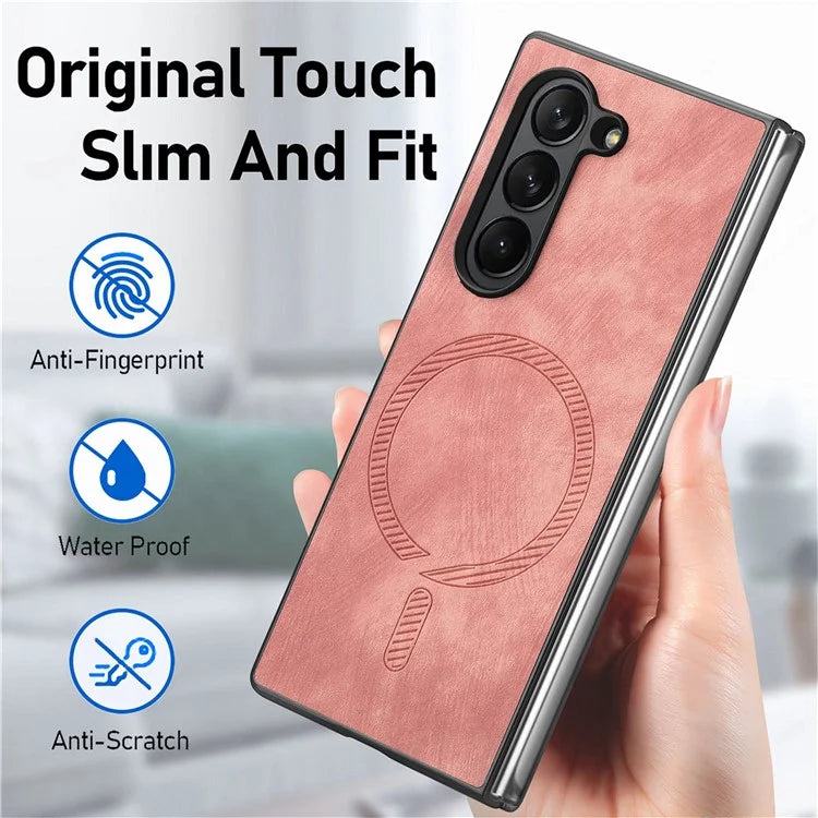 For Samsung Galaxy Z Fold6 5G Magnetic Case Detachable PU+TPU Phone Cover