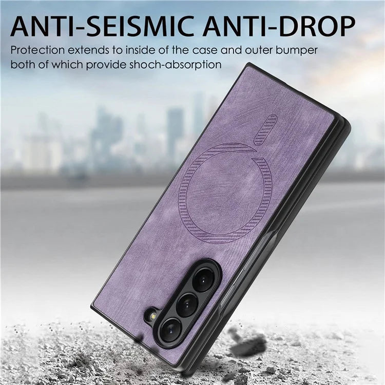 For Samsung Galaxy Z Fold6 5G Magnetic Case Detachable PU+TPU Phone Cover