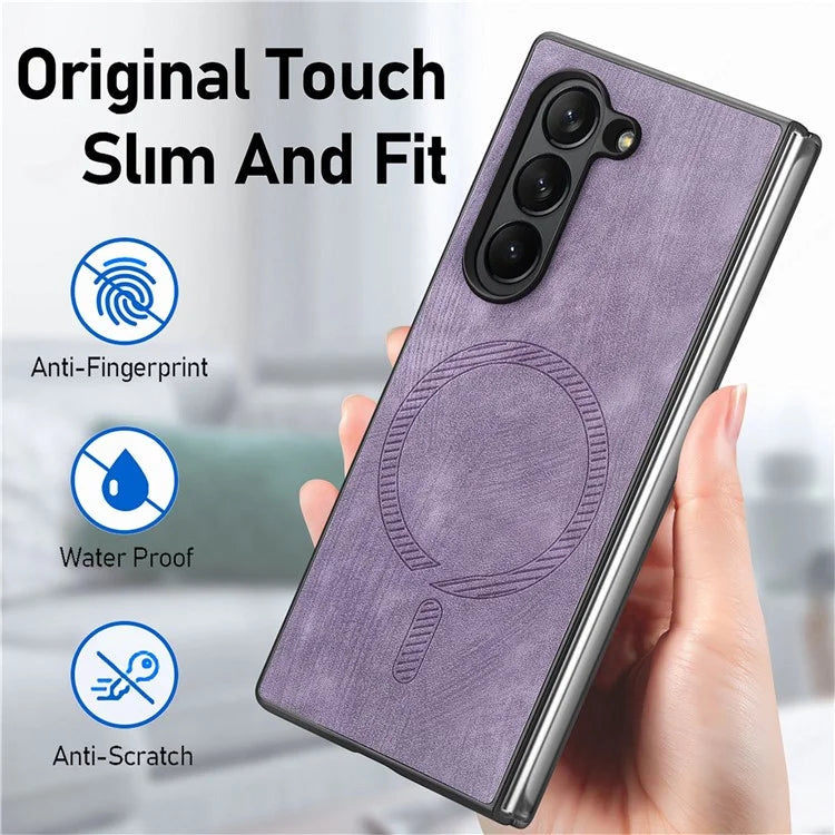 For Samsung Galaxy Z Fold6 5G Magnetic Case Detachable PU+TPU Phone Cover