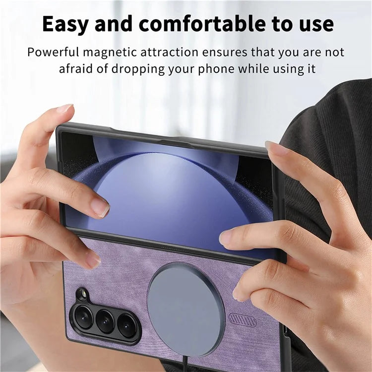 For Samsung Galaxy Z Fold6 5G Magnetic Case Detachable PU+TPU Phone Cover