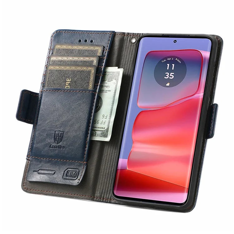 CASENEO 002 Series For Motorola Edge 50 Ultra 5G / Moto X50 Ultra 5G Case Splicing Leather Wallet Phone Cover