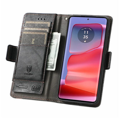CASENEO 002 Series For Motorola Edge 50 Ultra 5G / Moto X50 Ultra 5G Case Splicing Leather Wallet Phone Cover