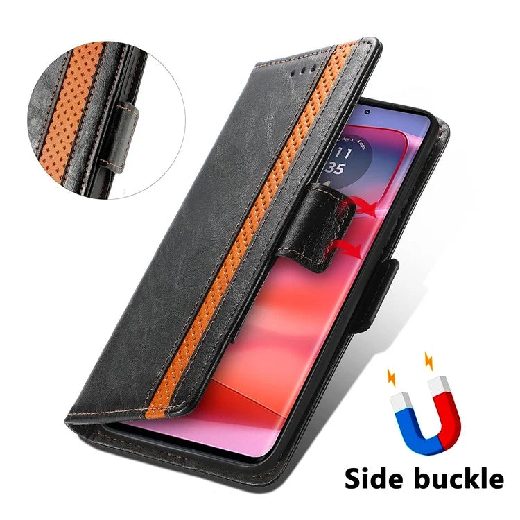CASENEO 002 Series For Motorola Edge 50 Ultra 5G / Moto X50 Ultra 5G Case Splicing Leather Wallet Phone Cover