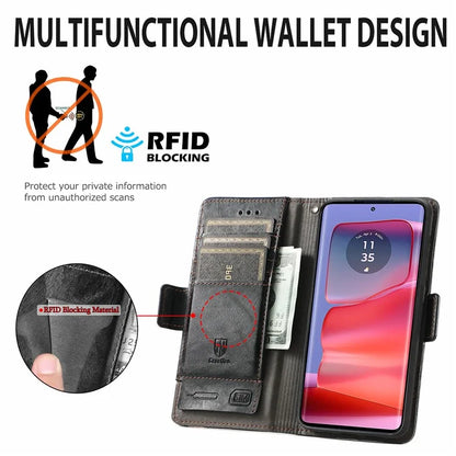 CASENEO 002 Series For Motorola Edge 50 Ultra 5G / Moto X50 Ultra 5G Case Splicing Leather Wallet Phone Cover