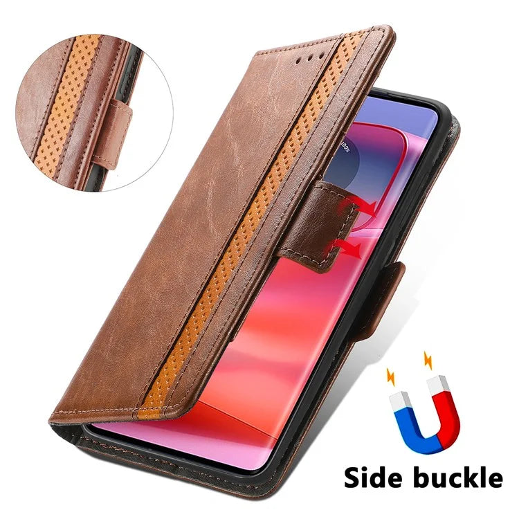 CASENEO 002 Series For Motorola Edge 50 Ultra 5G / Moto X50 Ultra 5G Case Splicing Leather Wallet Phone Cover