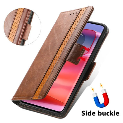 CASENEO 002 Series For Motorola Edge 50 Ultra 5G / Moto X50 Ultra 5G Case Splicing Leather Wallet Phone Cover