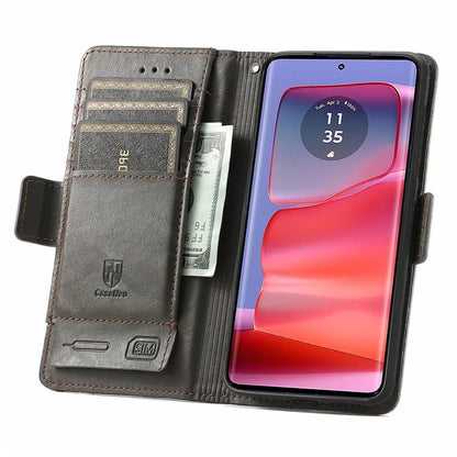 CASENEO 002 Series For Motorola Edge 50 Ultra 5G / Moto X50 Ultra 5G Case Splicing Leather Wallet Phone Cover