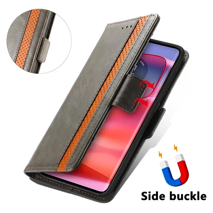 CASENEO 002 Series For Motorola Edge 50 Ultra 5G / Moto X50 Ultra 5G Case Splicing Leather Wallet Phone Cover