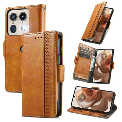 CASENEO 002 Series For Motorola Edge 50 Ultra 5G / Moto X50 Ultra 5G Case Splicing Leather Wallet Phone Cover