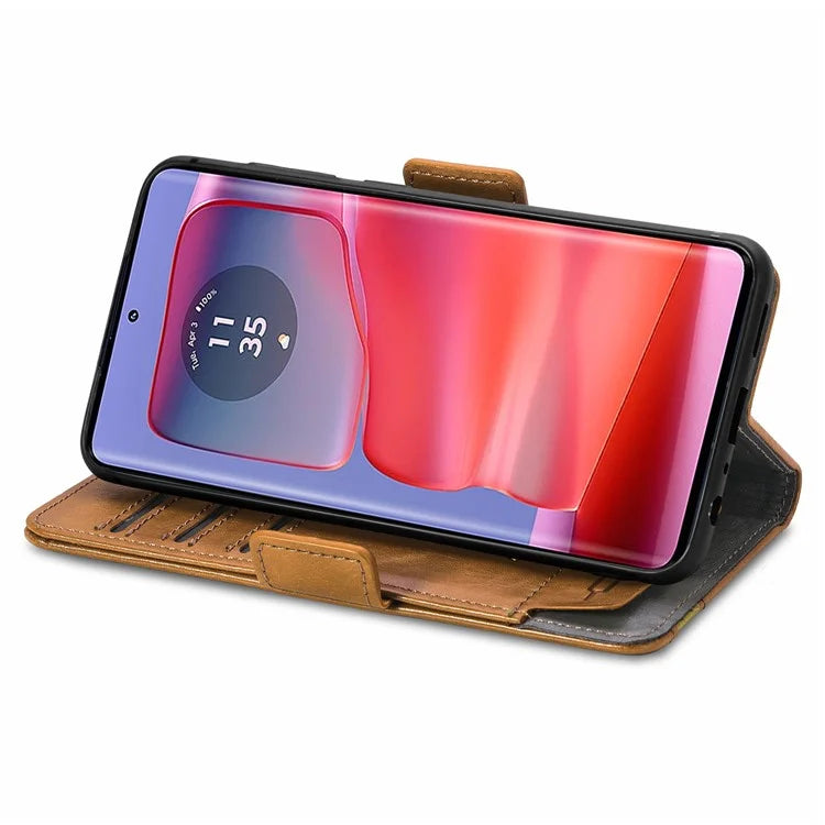 CASENEO 002 Series For Motorola Edge 50 Ultra 5G / Moto X50 Ultra 5G Case Splicing Leather Wallet Phone Cover