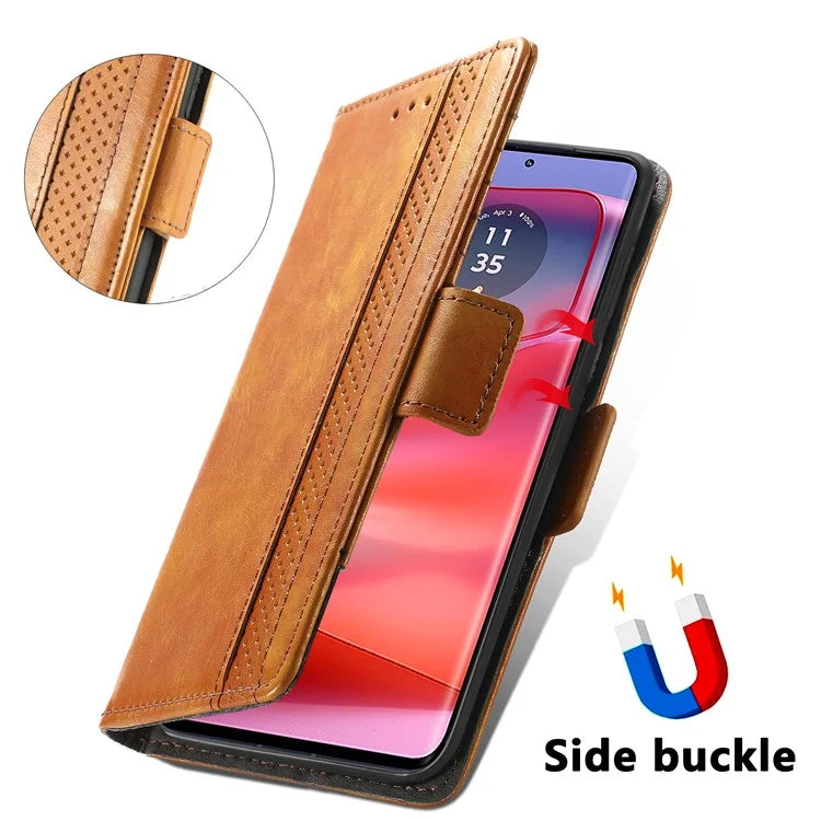 CASENEO 002 Series For Motorola Edge 50 Ultra 5G / Moto X50 Ultra 5G Case Splicing Leather Wallet Phone Cover