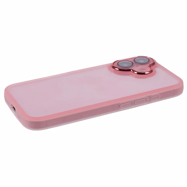DKSM Series For iPhone 16 Case Electroplated Camera Frame TPU Phone Cover