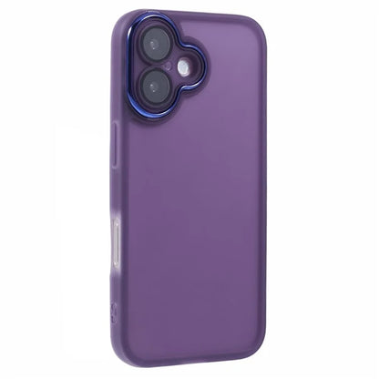 DKSM Series For iPhone 16 Case Electroplated Camera Frame TPU Phone Cover