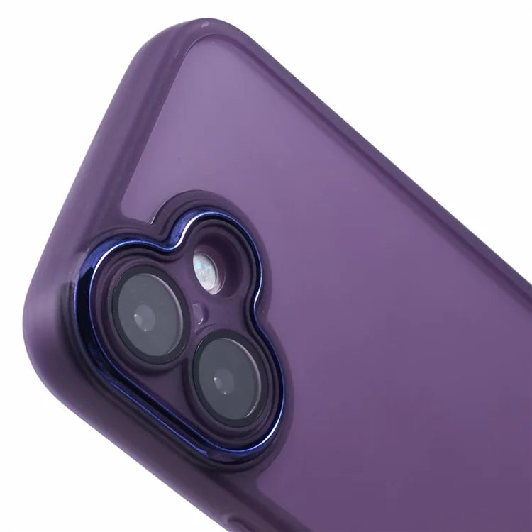 DKSM Series For iPhone 16 Case Electroplated Camera Frame TPU Phone Cover