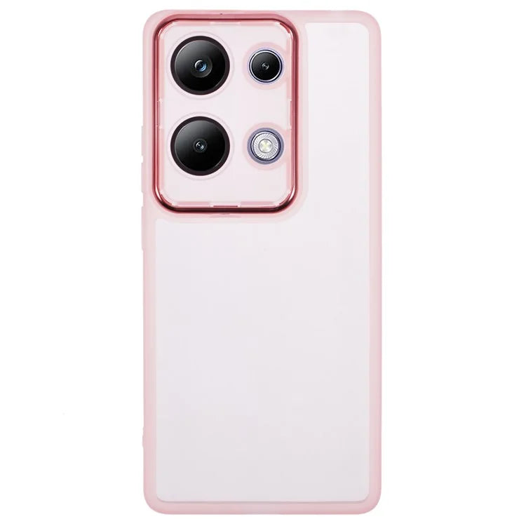 DKSM Series For Xiaomi Poco M6 Pro 4G  /  Redmi Note 13 Pro 4G Case Electroplated Camera Frame TPU Phone Cover