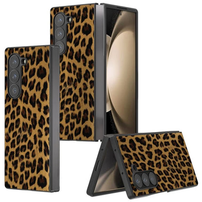 ABEEL For Samsung Galaxy Z Fold6 5G Case Leopard Pattern PU+PC Phone Cover