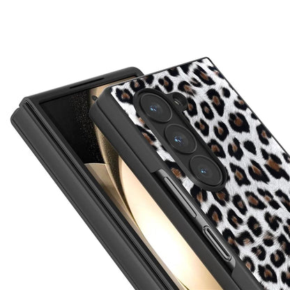 ABEEL For Samsung Galaxy Z Fold6 5G Case Leopard Pattern PU+PC Phone Cover