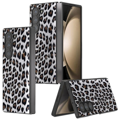 ABEEL For Samsung Galaxy Z Fold6 5G Case Leopard Pattern PU+PC Phone Cover