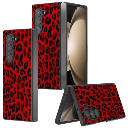 ABEEL For Samsung Galaxy Z Fold6 5G Case Leopard Pattern PU+PC Phone Cover