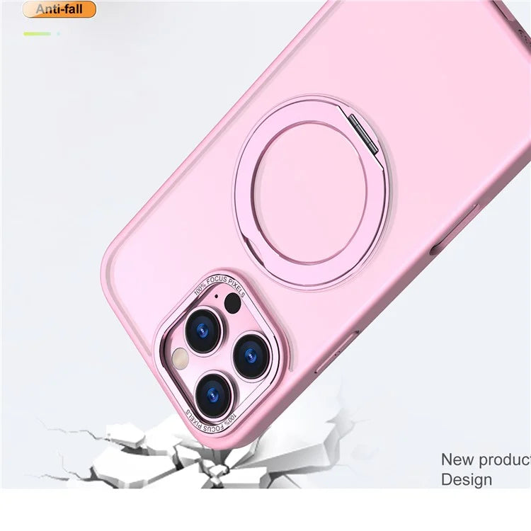 For iPhone 16 Pro Case TPU+Acrylic Kickstand Phone Cover Compatible with MagSafe
