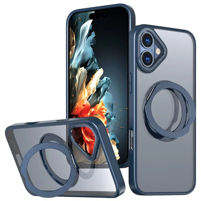 For iPhone 16 Plus Case Compatible with MagSafe TPU+Acrylic Kickstand Phone Cover