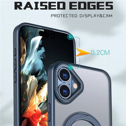 For iPhone 16 Plus Case Compatible with MagSafe TPU+Acrylic Kickstand Phone Cover