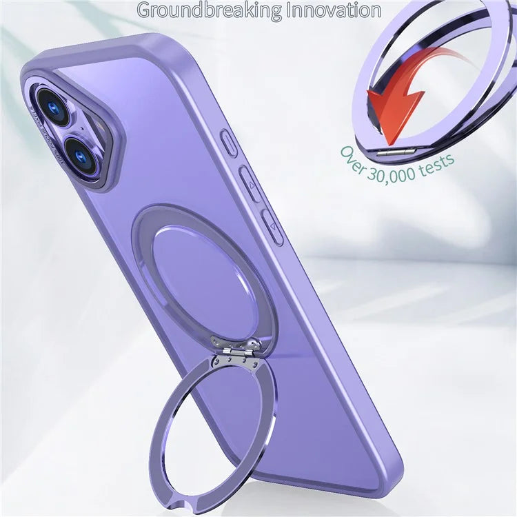 For iPhone 16 Plus Case Compatible with MagSafe TPU+Acrylic Kickstand Phone Cover