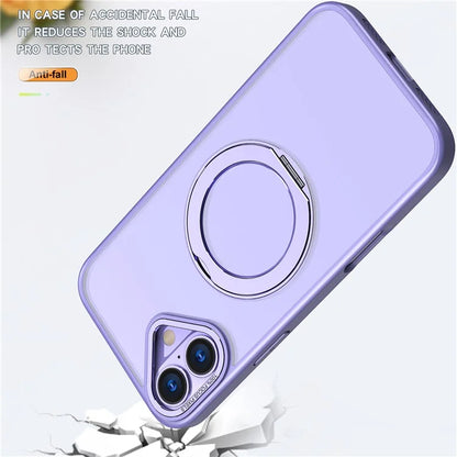 For iPhone 16 Plus Case Compatible with MagSafe TPU+Acrylic Kickstand Phone Cover