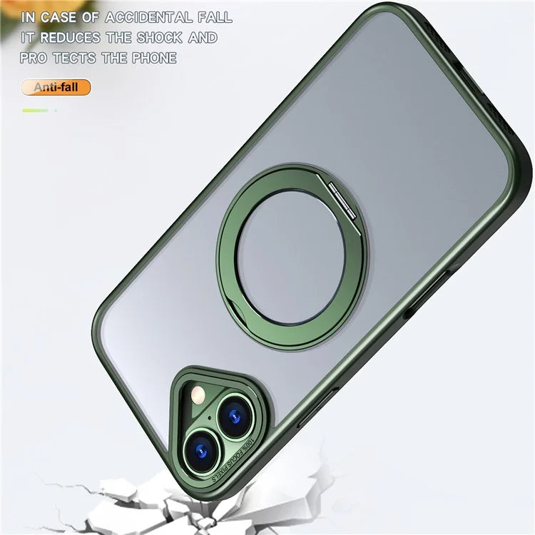 For iPhone 16 Plus Case Compatible with MagSafe TPU+Acrylic Kickstand Phone Cover