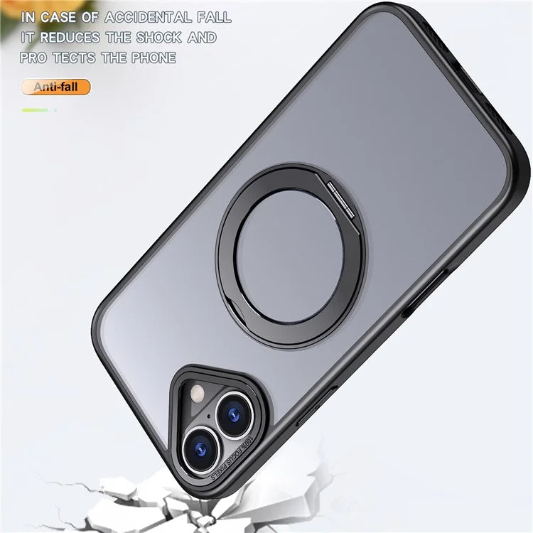 For iPhone 16 Plus Case Compatible with MagSafe TPU+Acrylic Kickstand Phone Cover