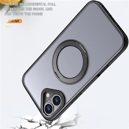 For iPhone 16 Plus Case Compatible with MagSafe TPU+Acrylic Kickstand Phone Cover