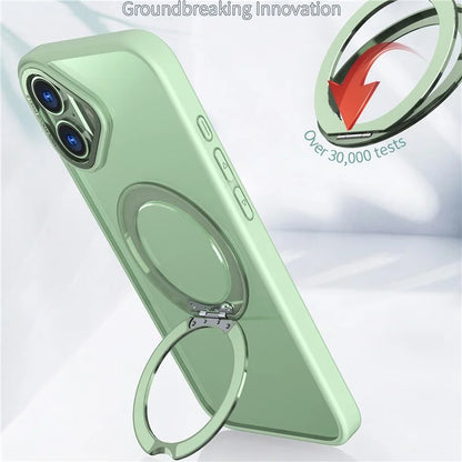 For iPhone 16 Plus Case Compatible with MagSafe TPU+Acrylic Kickstand Phone Cover
