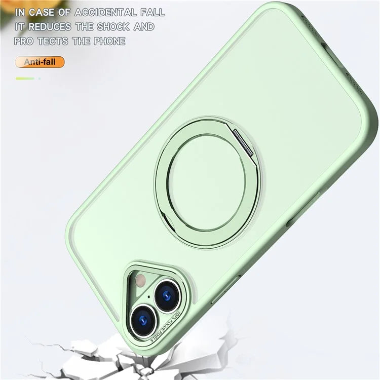 For iPhone 16 Plus Case Compatible with MagSafe TPU+Acrylic Kickstand Phone Cover
