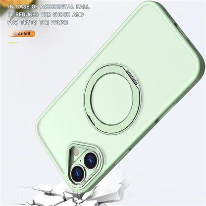 For iPhone 16 Plus Case Compatible with MagSafe TPU+Acrylic Kickstand Phone Cover