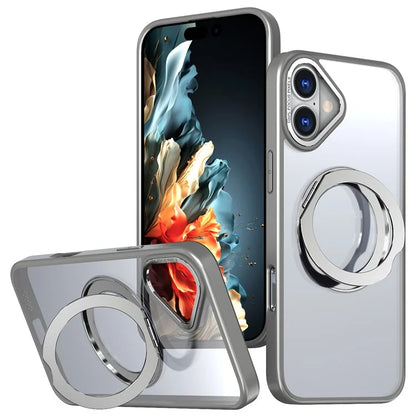 For iPhone 16 Plus Case Compatible with MagSafe TPU+Acrylic Kickstand Phone Cover