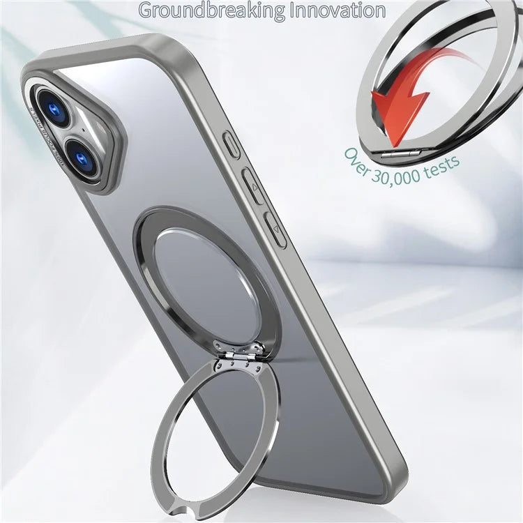 For iPhone 16 Plus Case Compatible with MagSafe TPU+Acrylic Kickstand Phone Cover